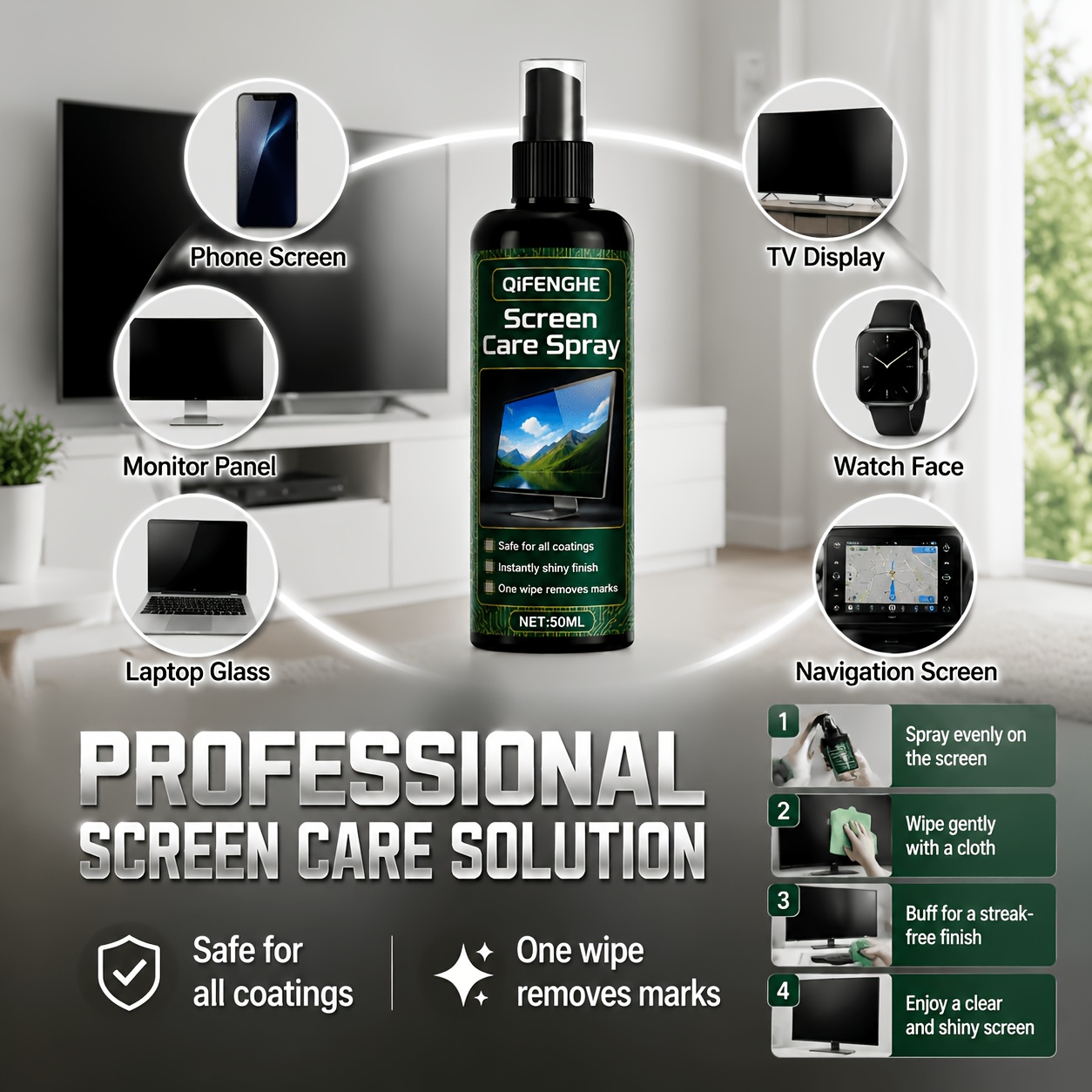 Gaming Console All - Bildschirmreinigungslösung Mini-Spray - Antistatisch für alle