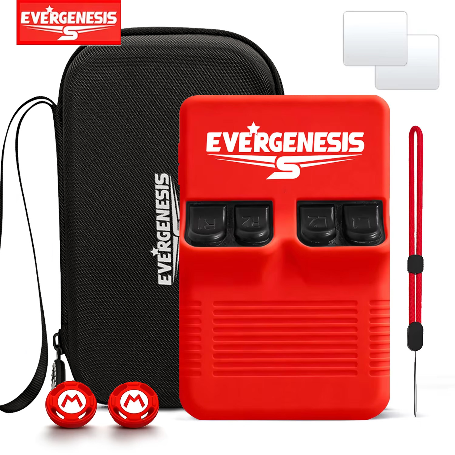 Gaming Console Bag - R36S Schutzhüllen-Set für R36S Handheld-Spielkonsole Silikonhülle