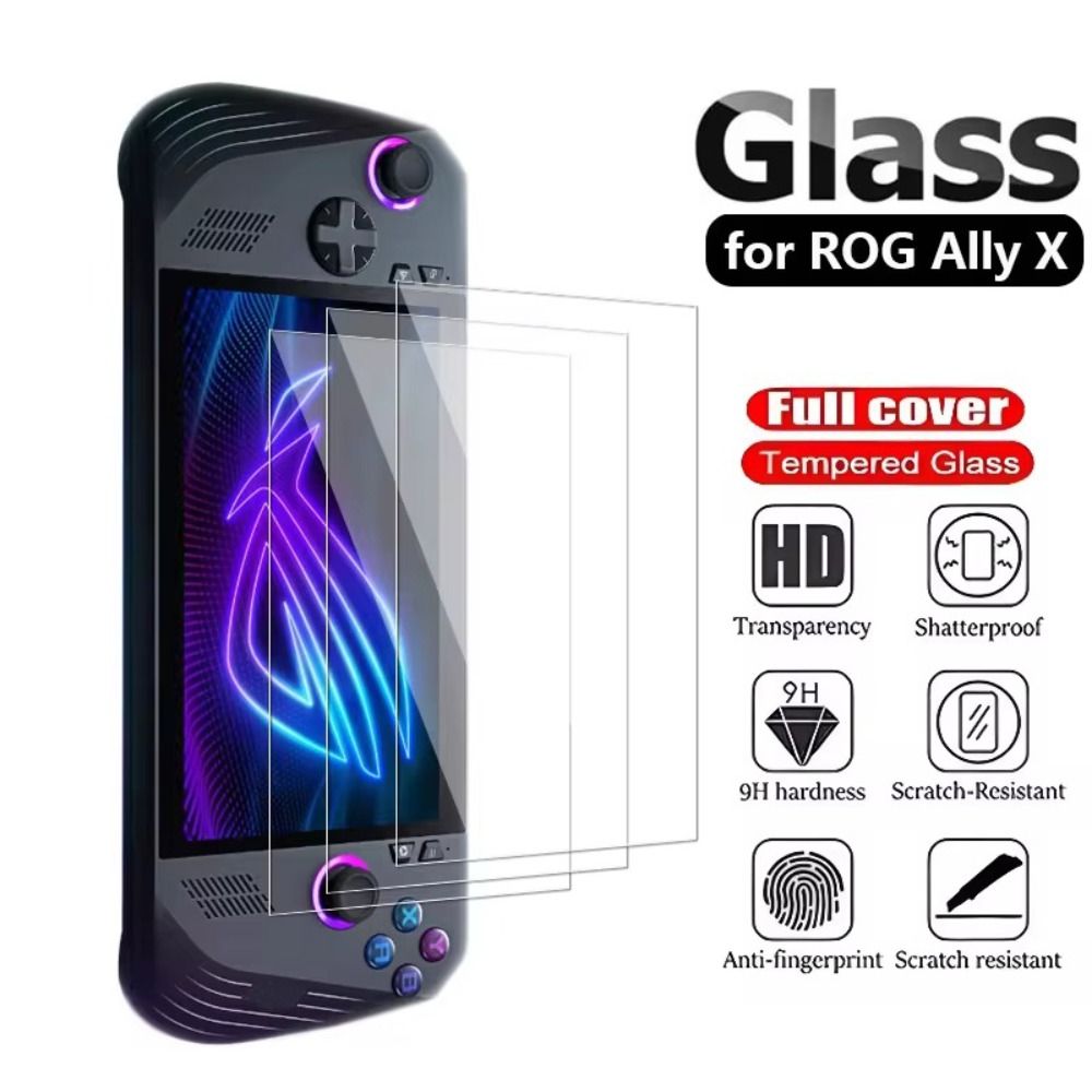 Gaming Console Rog - 3-teiliges Zubehör-Set: Bildschirmschutzfolie für Spielkonsole, HD-Kurvenkanten-Schutzfolie