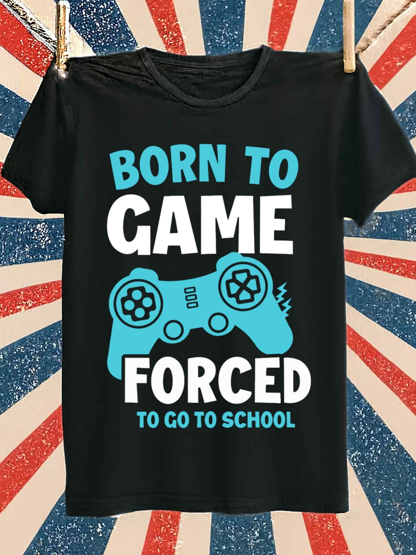 Gaming Console All - Born to Game Herren-Gaming-T-Shirt – Reines