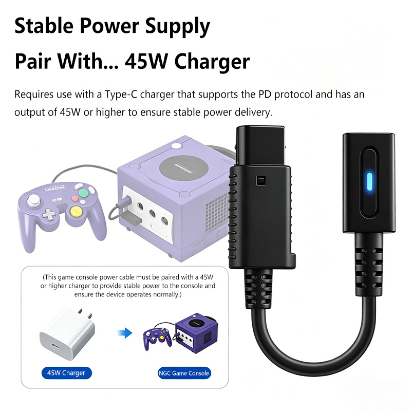 Typ-C 45W PD Ladekabel für NGC – Gaming Console Type Bewertung und Preis